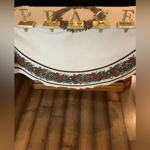 P.E.A.C.E Stocking Holders,heavy metal with felt on bottoms,very nice on mantle